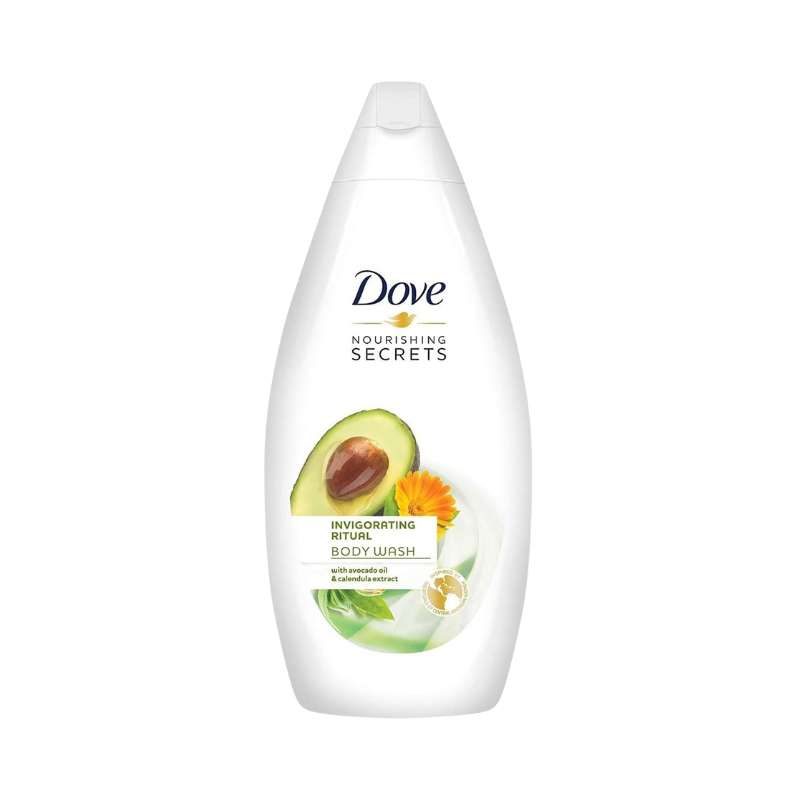 Dove Nourishing Secrets Invigorating Ritual Body Wash, Avocado Oil & Calendula Extract, 16.9 Ounce / 500 Ml