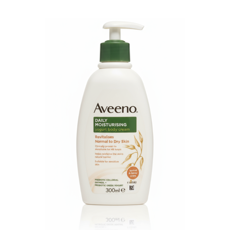 Aveeno Daily Moisturising Yogurt Body Cream — Apricot & Honey Scent (300 ml)