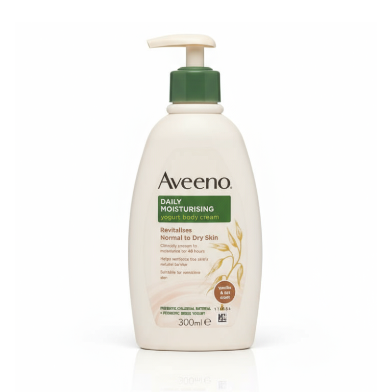 Aveeno Daily Moisturising Yogurt Body Cream — Vanilla & Oat Scent (300 ml)