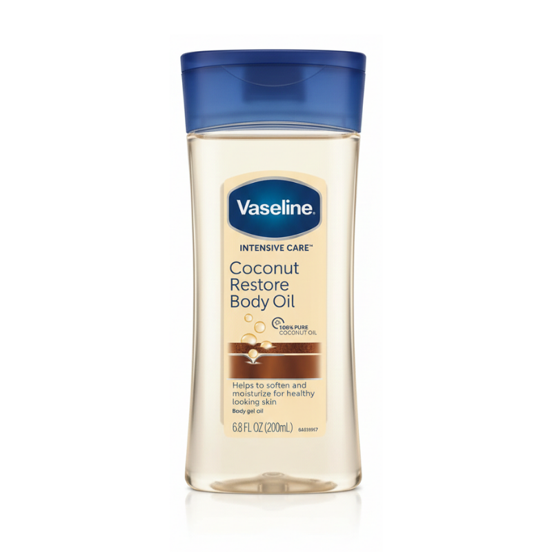 Vaseline Intensive Care Coconut Restore Body Oil (Body Gel Oil), 6.8 fl oz / 200 mL