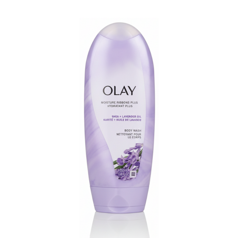 Olay Moisture Ribbons Plus Shea + Lavender Oil Body Wash, 18 fl oz (532 mL)