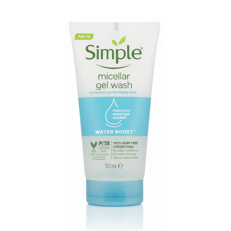 Simple Water Boost Micellar Facial Gel Wash, 150 ml
