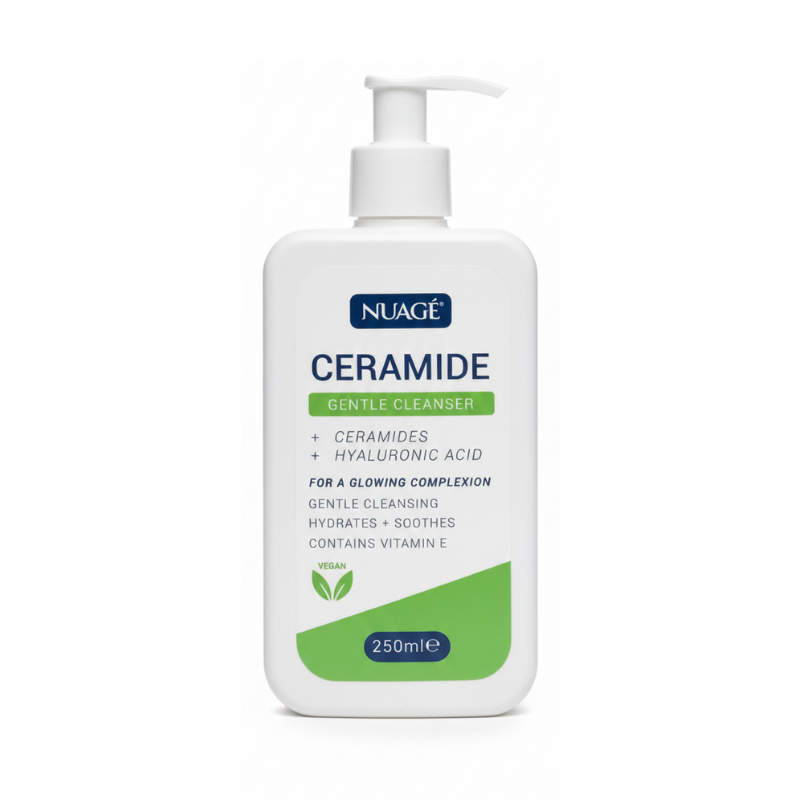 Nuagé Ceramide Gentle Cleanser with Hyaluronic Acid and Vitamin E, 250 ml