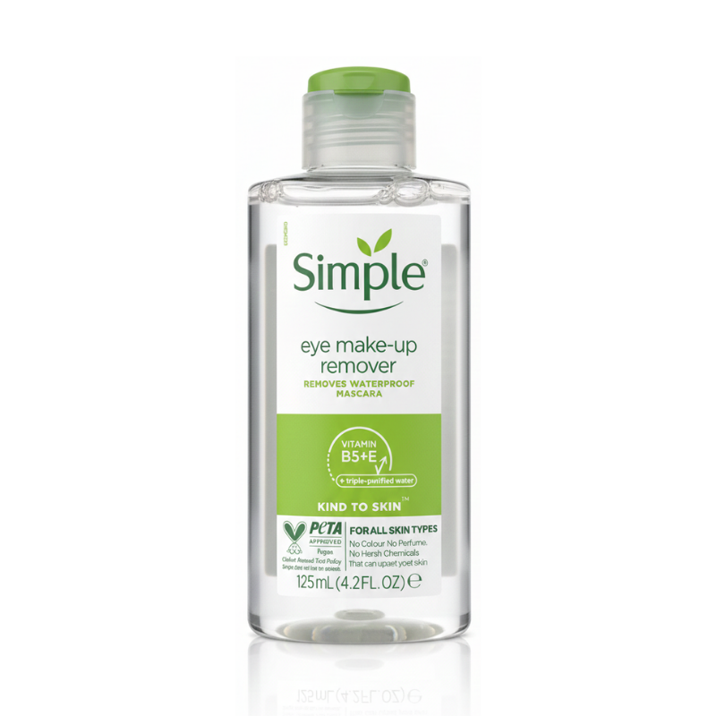 Simple Kind to Skin Eye Make-Up Remover (Removes Waterproof Mascara) – 125 ml