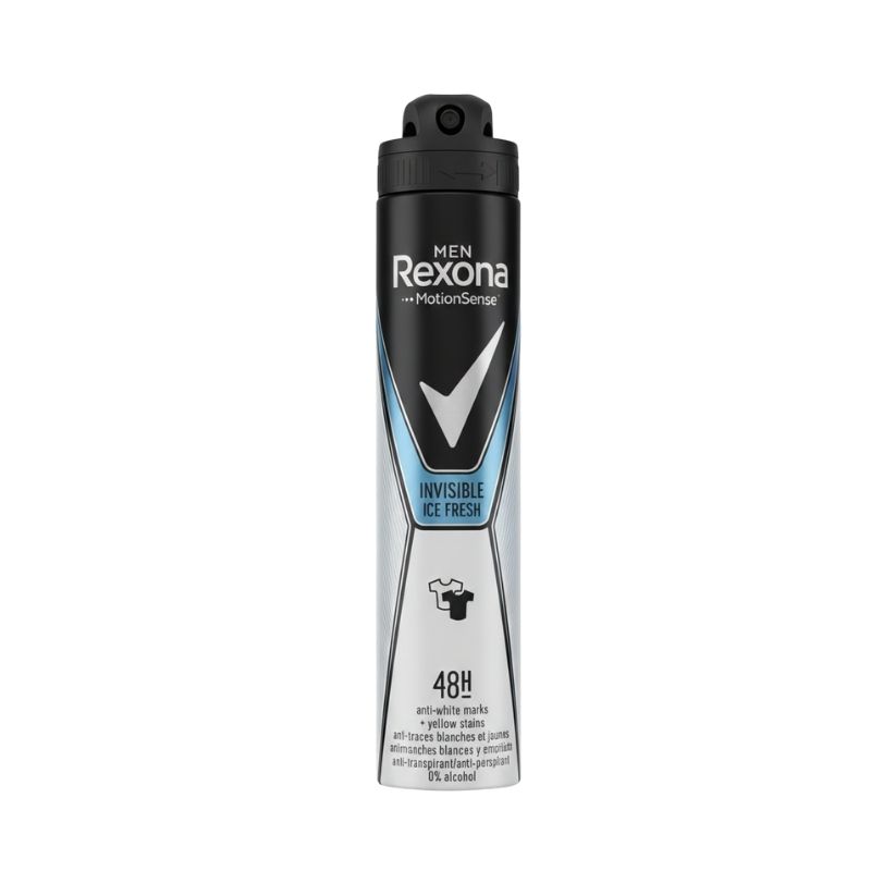 Rexona Men MotionSense™ Invisible Ice Fresh Anti‑Perspirant Deodorant Spray – 48h Anti‑Marks, 0% Alcohol