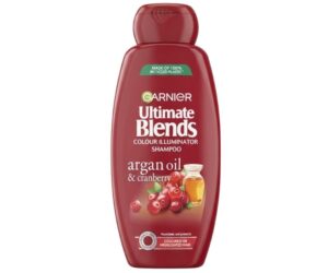 Garnier Ultimate Blends Colour Illuminator Shampoo – Argan Oil & Cranberry, for Coloured or Highlighted Hair
