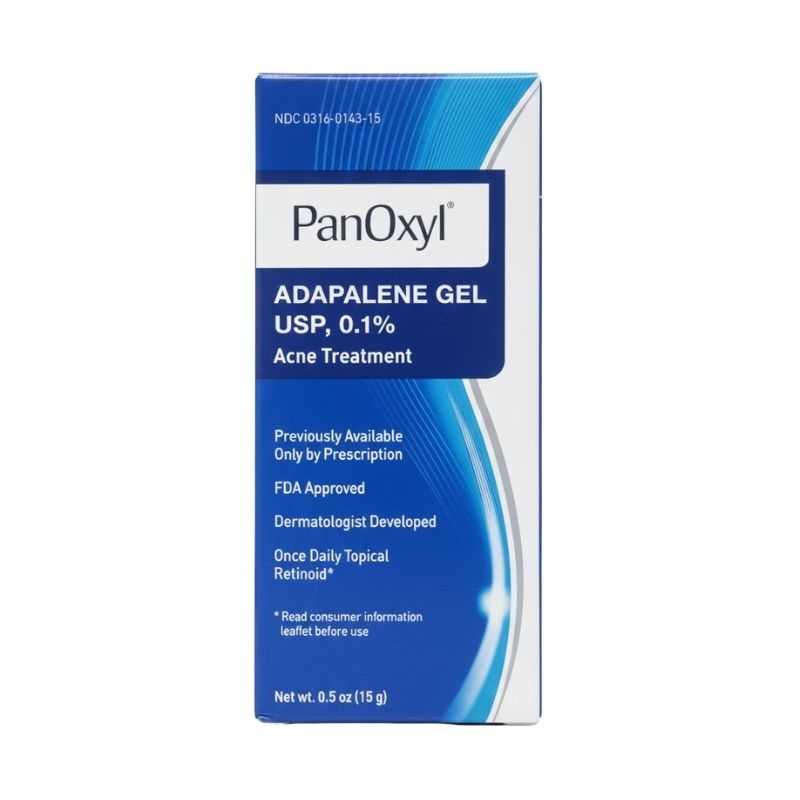 PanOxyl Adapalene Gel USP, 0.1% – Acne Treatment (Once‑Daily Topical Retinoid), 0.5 oz / 15 g