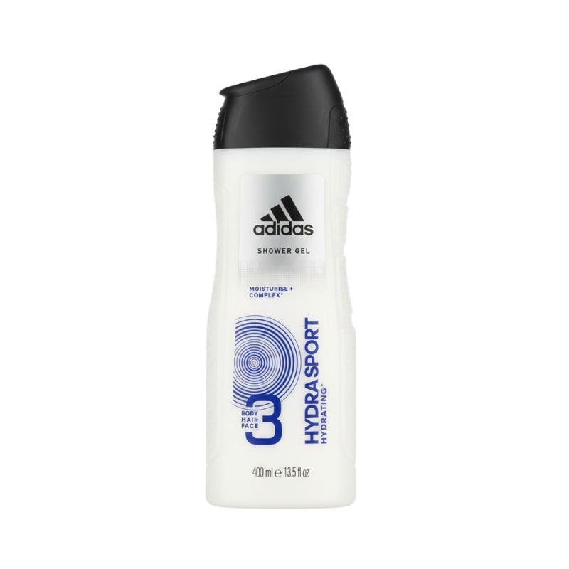 Adidas Hydra Sport Hydrating 3-in-1 Shower Gel – Body, Hair & Face Wash (400ml)