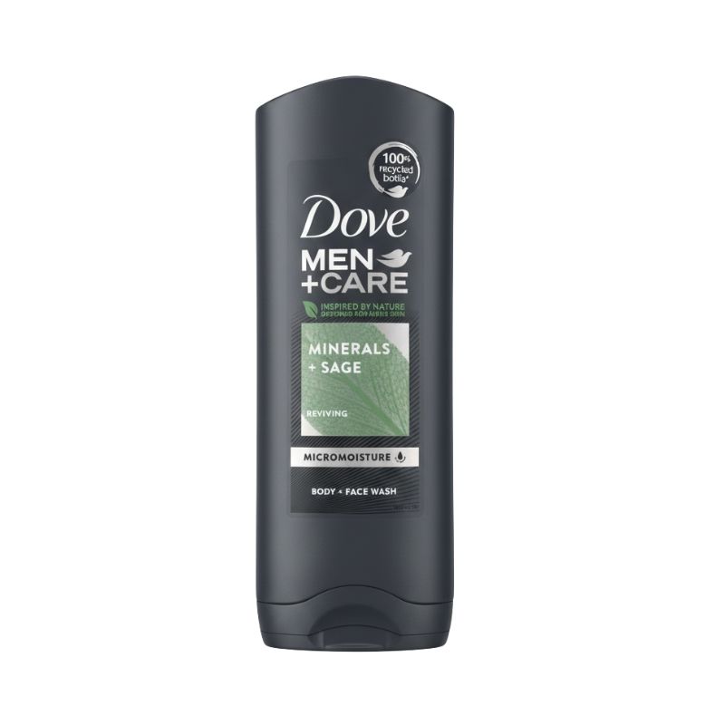Dove Men+Care Minerals + Sage Reviving Body & Face Wash (400ml)