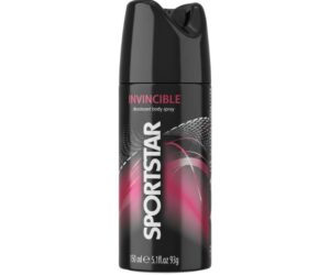 Sportstar Invincible Deodorant Body Spray, 150 mL (5.1 fl oz)