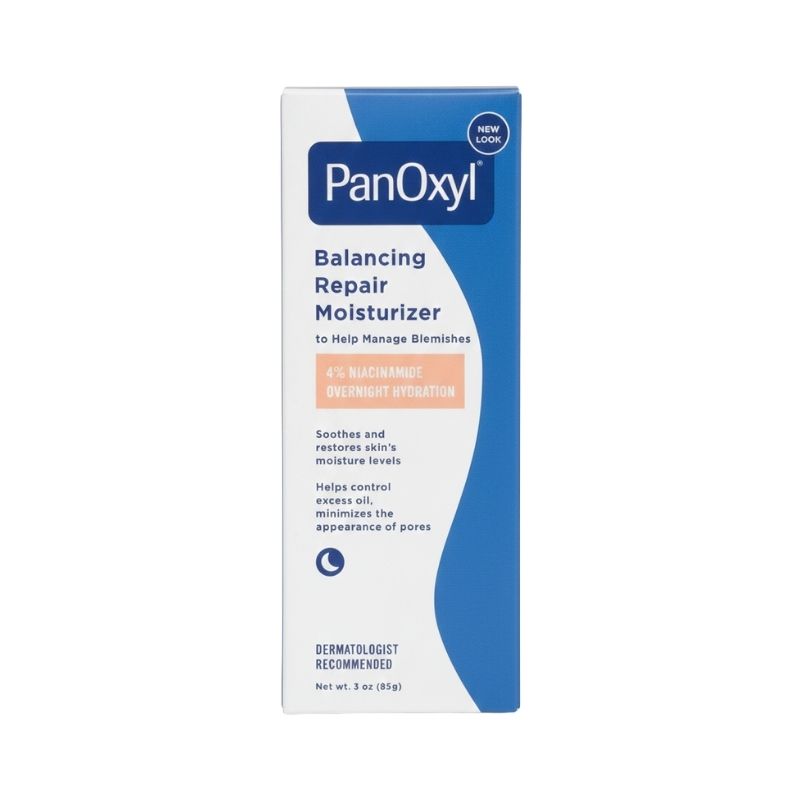 PanOxyl Balancing Repair Moisturizer with 4% Niacinamide – Overnight Hydration (3 oz / 85 g)