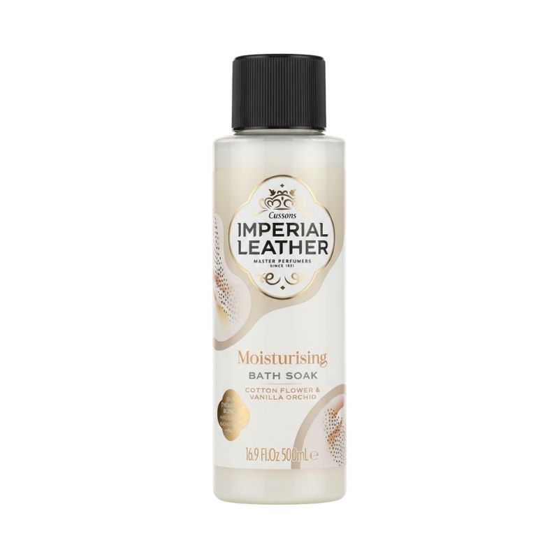 Cussons Imperial Leather Moisturising Bath Soak – Cotton Flower & Vanilla Orchid, 500 ml