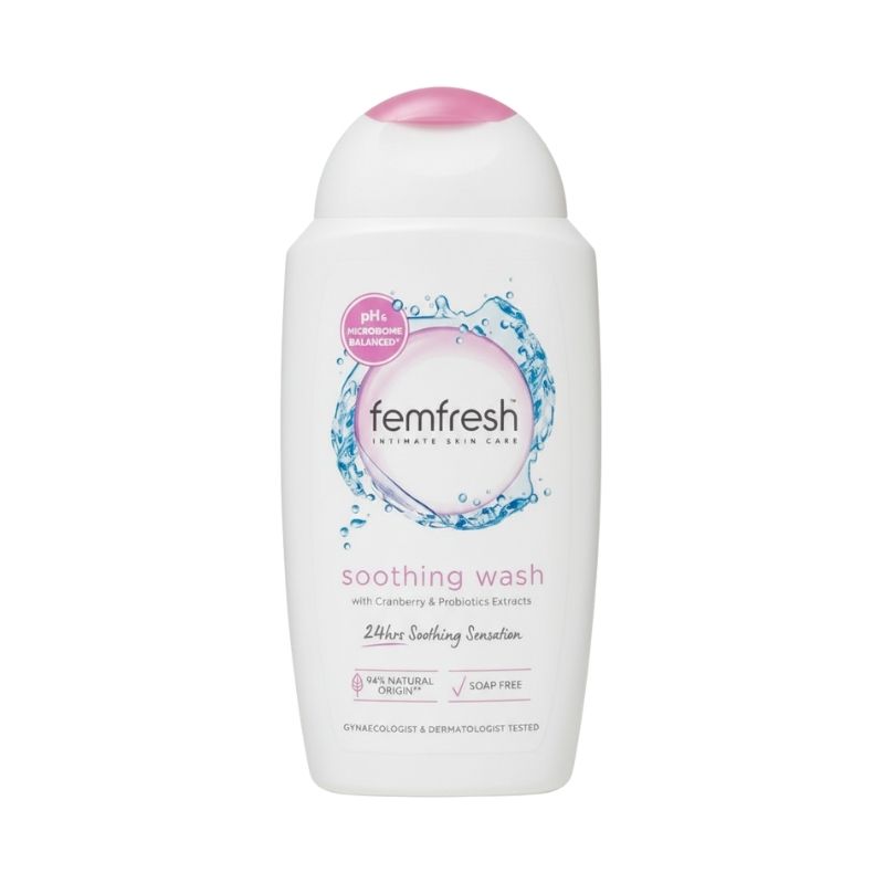 Femfresh Soothing Wash with Cranberry & Probiotics Extracts (pH & Microbiome Balanced)