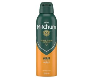 Mitchum Men Sport Anti‑Perspirant & Deodorant Spray – Triple Odor Defense, 48HR Protection (200 ml)