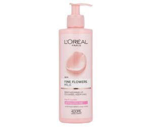 L’Oréal Paris Fine Flowers Cleansing Milk – Rose & Jasmine for Dry & Sensitive Skin (400 ml)