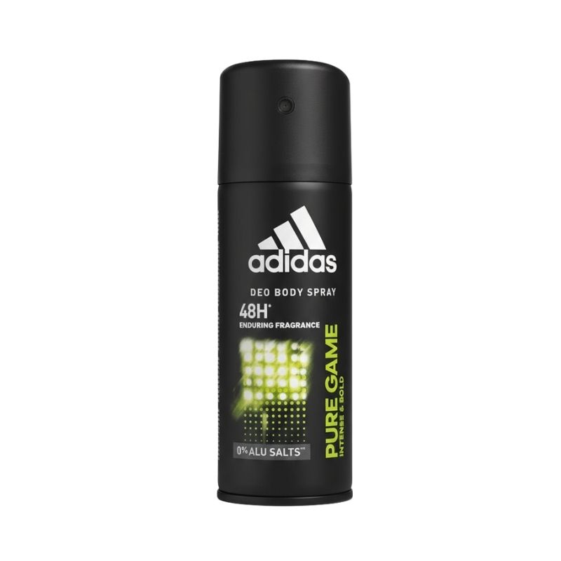 adidas Pure Game Deo Body Spray – 48H Enduring Fragrance, 0% Aluminium Salts