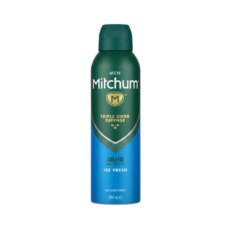 Mitchum Men Ice Fresh Anti‑Perspirant & Deodorant Spray – Triple Odor Defense, 48HR Protection (200 ml)