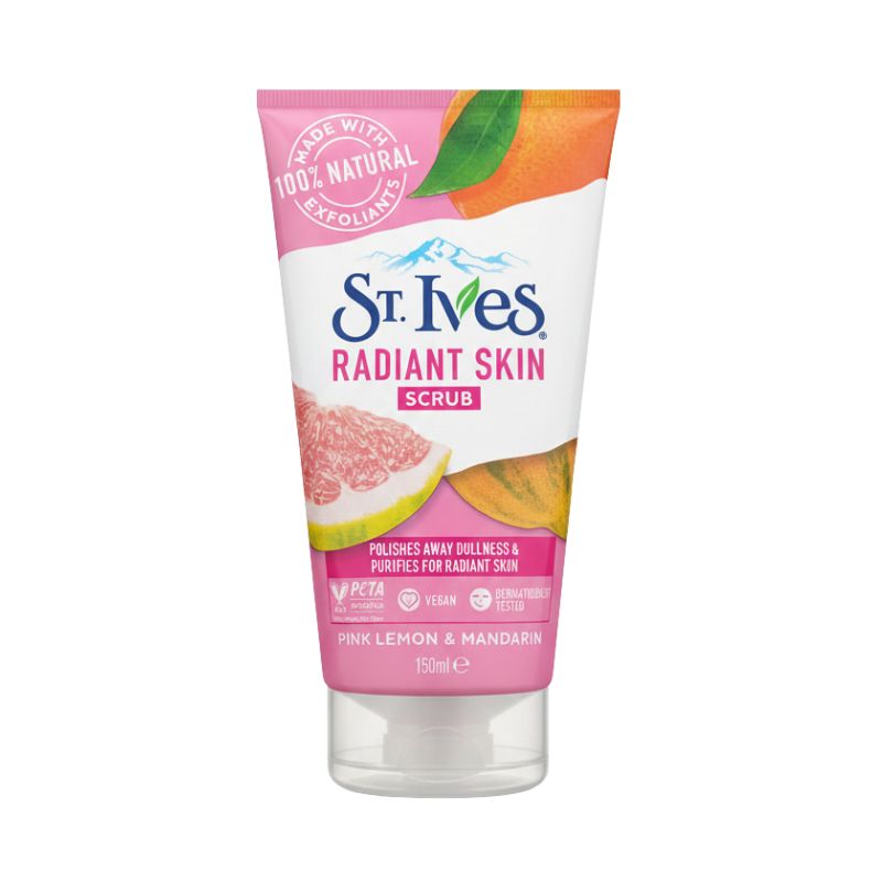 St. Ives Radiant Skin Scrub – Pink Lemon & Mandarin (150 ml)