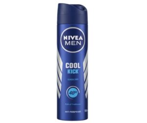 NIVEA MEN Cool Kick Anti‑Perspirant Deodorant Spray – Quick Dry, 48h Protection