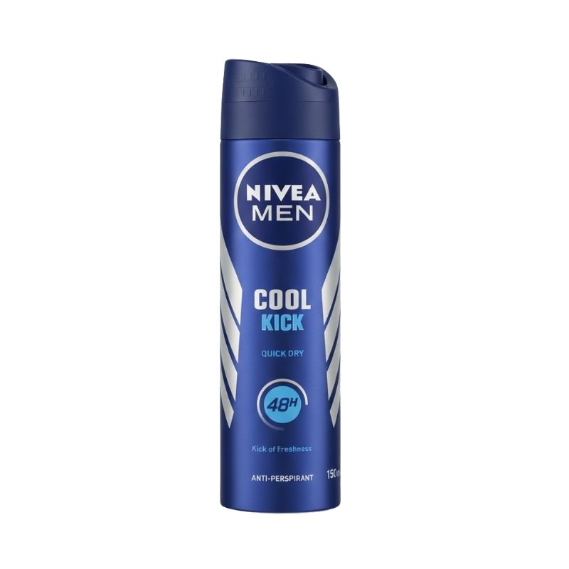 NIVEA MEN Cool Kick Anti‑Perspirant Deodorant Spray – Quick Dry, 48h Protection