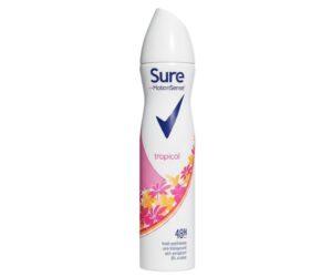 Sure Women Tropical Anti‑Perspirant Deodorant Aerosol with MotionSense™ – 48h Protection, 0% Alcohol
