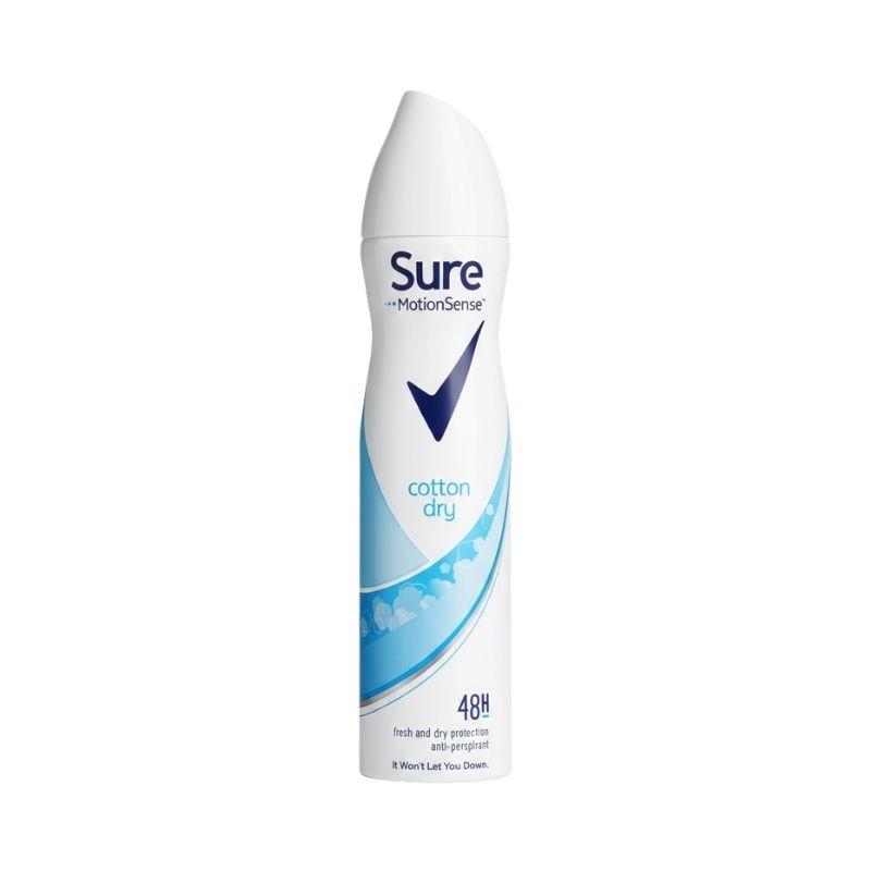 Sure Women Cotton Dry Anti‑Perspirant Deodorant Aerosol with MotionSense™ – 48h Fresh & Dry Protection