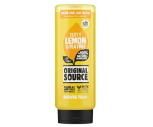 Original Source Zesty Lemon & Tea Tree Shower Gel – 100% Natural Fragrance (750 ml, Bigger Pack Less Plastic)