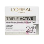 L’Oréal Paris Triple Active Multi‑Protection Moisturiser Day – Dry & Sensitive Skin (24H Hydration)