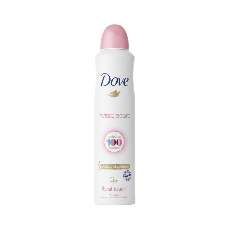 Dove Invisible Care Floral Touch Antiperspirant Deodorant Aerosol – Tested on 100 Colours, 48h Protection