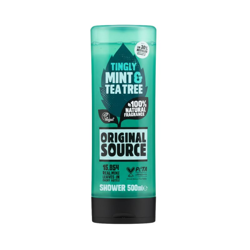 Original Source Tingly Mint & Tea Tree Shower Gel – 100% Natural Fragrance (500 ml)