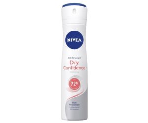 NIVEA Dry Confidence Anti‑Perspirant Deodorant Spray – 72h Dual Protection, 0% Alcohol