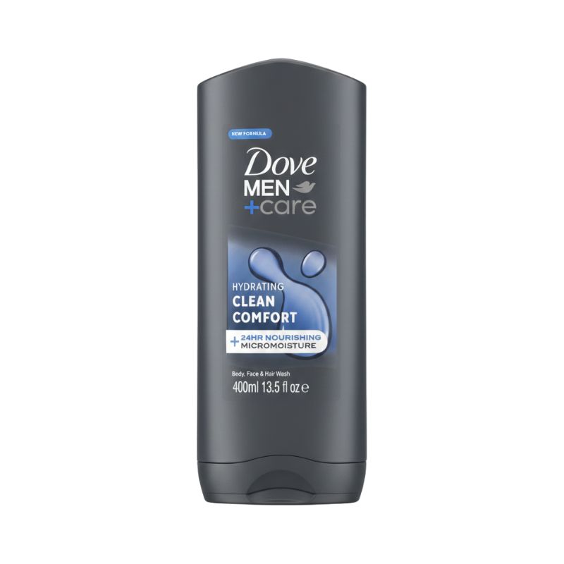 Dove Men+Care Hydrating Clean Comfort Body, Face & Hair Wash – 400ml