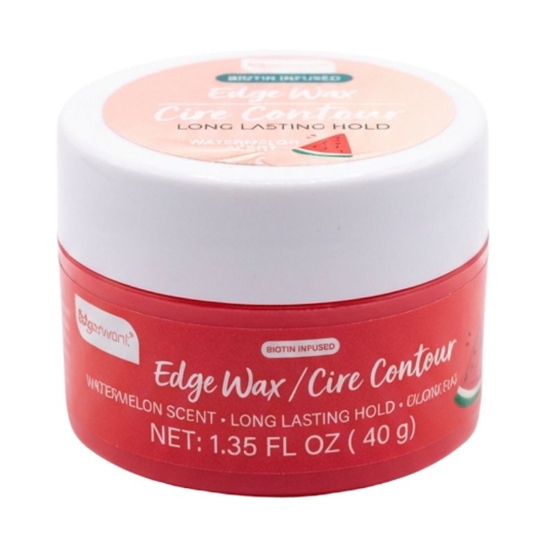Edge Wax (Cire Contour) – Watermelon Scent, Biotin‑Infused, Long‑Lasting Hold (1.35 fl oz / 40 g)