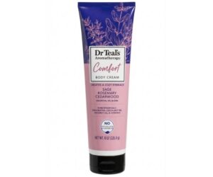 Dr Teal’s Aromatherapy Comfort Body Cream — Sage, Rosemary & Cedarwood Essential Oil Blend (8 oz / 226.8 g)