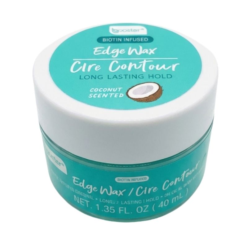 Edge Wax / Cire Contour — Biotin Infused, Coconut Scented, Long Lasting Hold (1.35 fl oz / 40 mL)