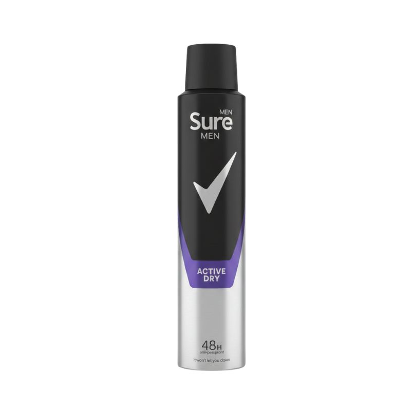 Sure Men Active Dry Anti‑Perspirant Deodorant Spray – 48H Protection