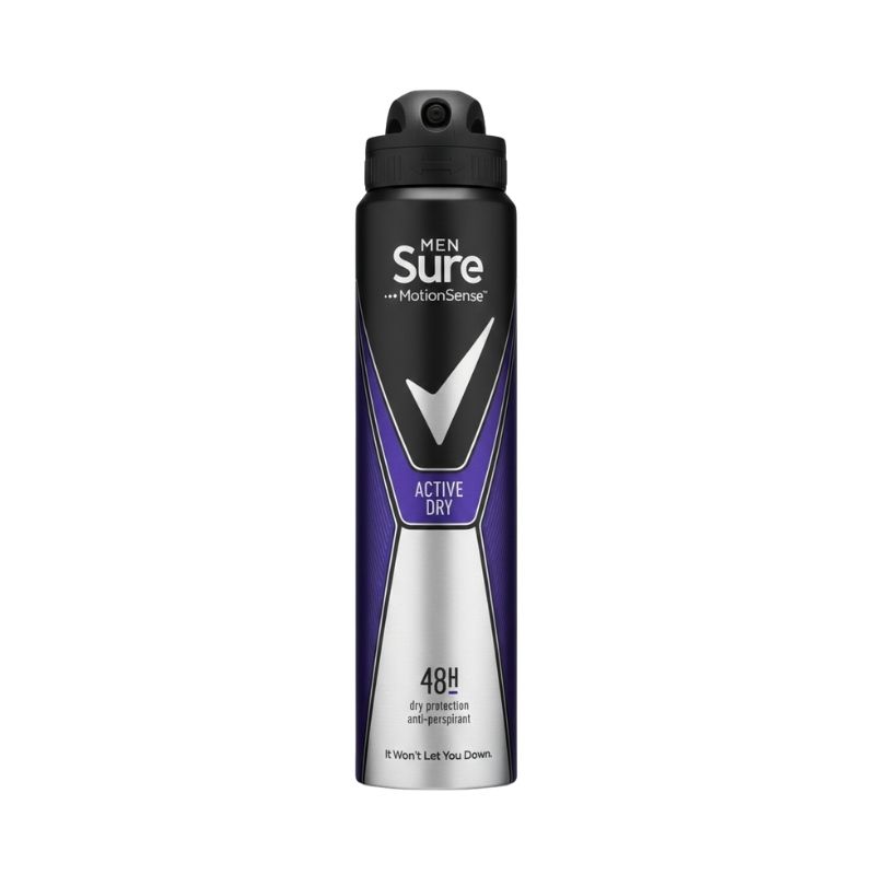 Sure Men Active Dry Anti‑Perspirant Deodorant Spray with MotionSense™ – 48h Dry Protection