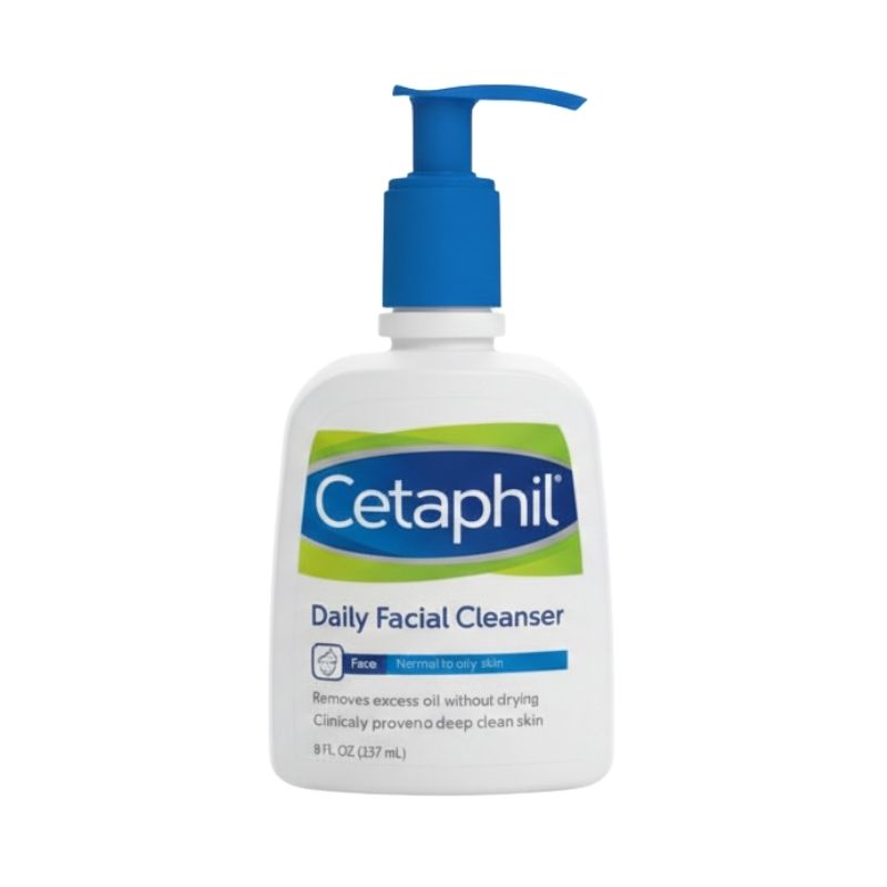 Cetaphil Daily Facial Cleanser (Normal to Oily Skin) – 8 fl oz / 237 mL pump