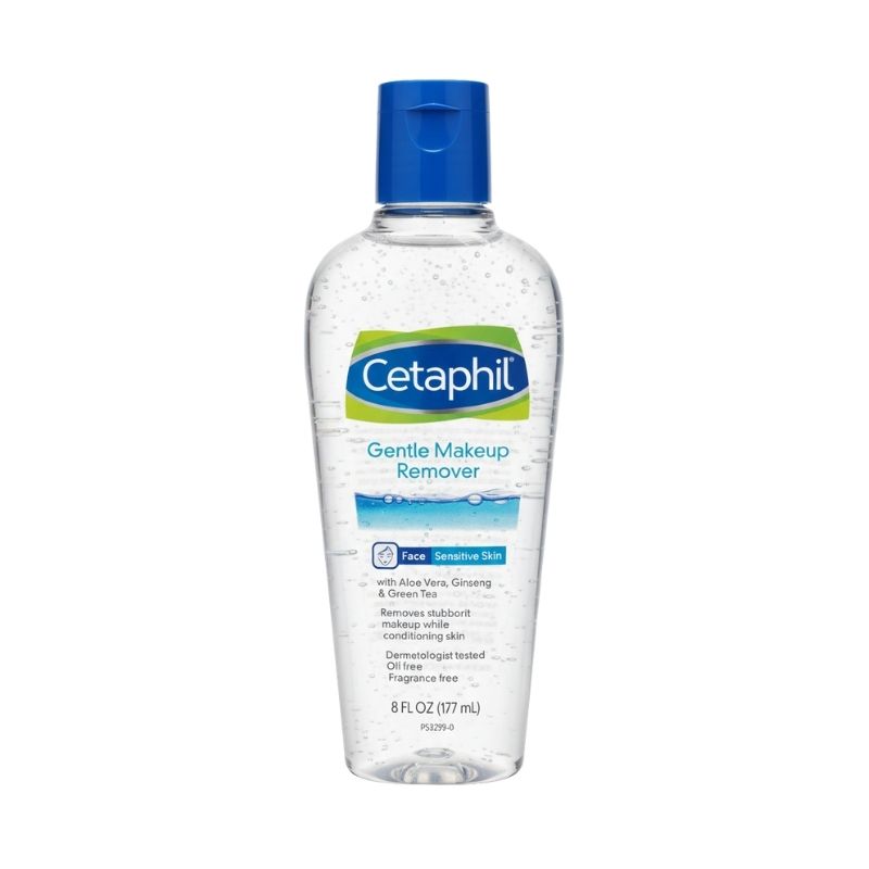 Cetaphil Gentle Makeup Remover (Oil‑Free, Fragrance‑Free) – 8 fl oz / 237 mL