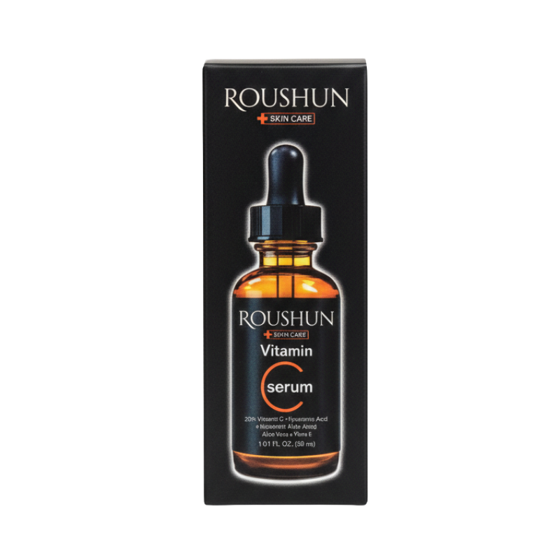 ROUSHUN Vitamin C Serum (with Hyaluronic Acid, Niacinamide, Aloe Vera & Vitamin E 30ml (1.01 FL. OZ.)
