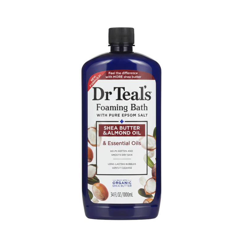 Dr. Teal's Foaming Bath with Pure Epsom Salt, Shea Butter & Almond Oil 34 FL OZ (1000 mL)