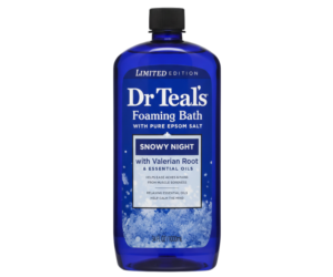 Dr. Teal's Foaming Bath with Pure Epsom Salt – Snowy Night with Valerian Root & Essential Oils (Limited Edition)34 FL OZ (1000 mL)