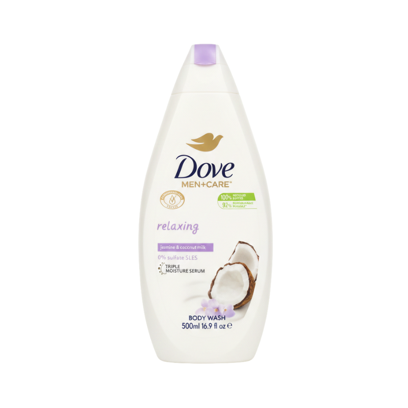 Dove Men+Care Relaxing Body Wash (Jasmine & Coconut Milk)500ml / 16.9 fl oz