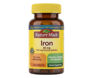 Nature Made Iron 65 mg (from 325 mg Ferrous Sulfate) Tablets,365 Tablets