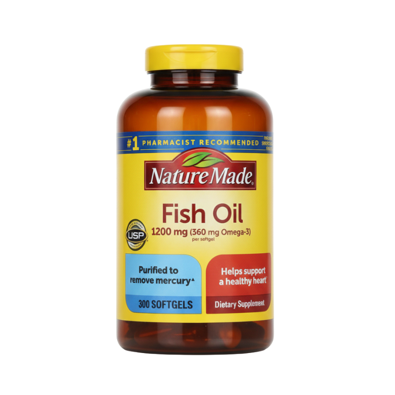 Nature Made Fish Oil 1200 mg (360 mg Omega-3) Softgels ,300 Softgels