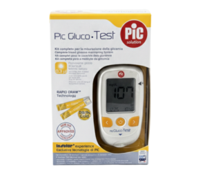 Pic Gluco Test Blood Glucose Monitoring System,Complete Monitoring Kit (Standard kit includes: 1 Meter, 1 Lancing Device, 10 Lancets, 10 Test Strips, and 1 Carrying Case)