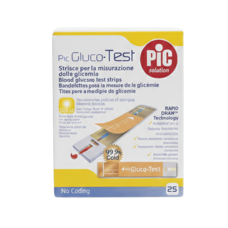 Pic Gluco-Test Blood Glucose Test Strips (25 count)