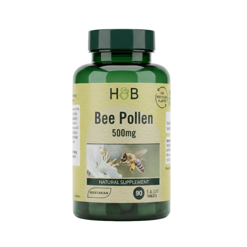 Holland & Barrett Bee Pollen 500mg Vegetarian Tablets, 90 Count