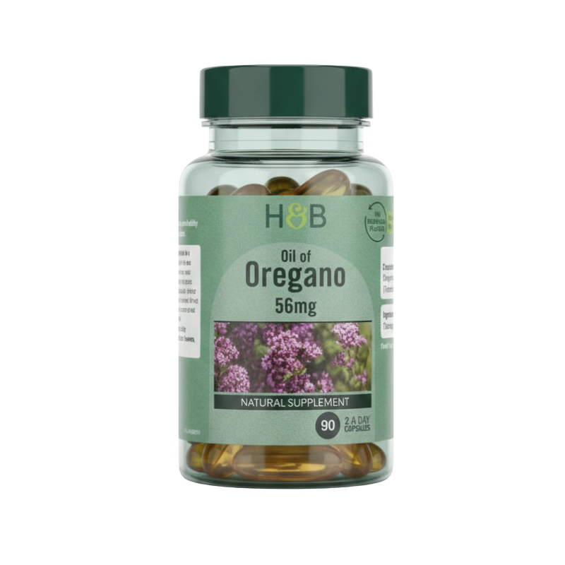 Holland & Barrett Oil of Oregano 56mg Natural Supplement Capsules, 90 Count