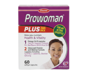 Exeter Prowoman Plus Dual Pack,60 Softgel Capsules (30 Advanced Vitamin & Mineral Capsules + 30 Omega 3-6-9 Capsules)